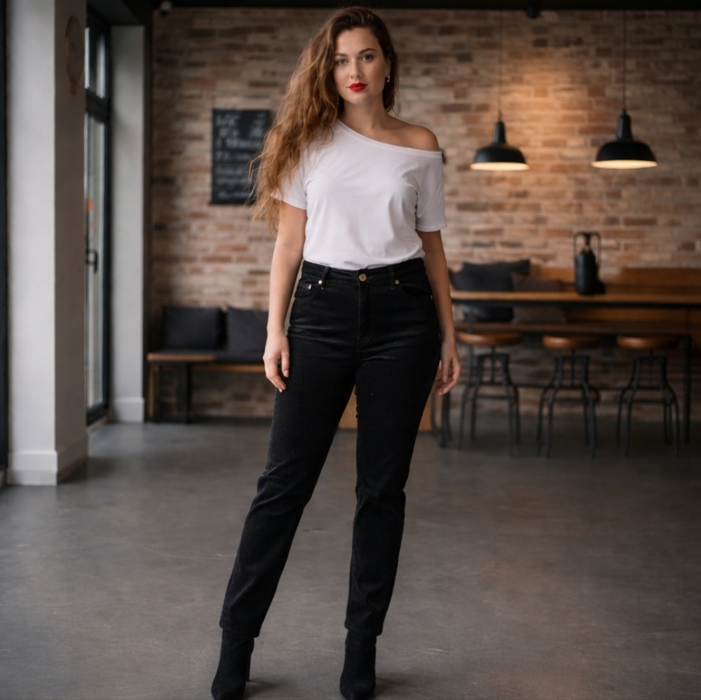 Newport News  Jeanology Collection Black Stretch Velvet  Pants